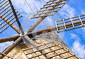 Rustic old historic windmill, Majorca Spain