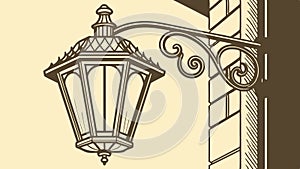 Rustic Old Lantern Vector Illustration, Light and Guidance Theme, vector design Generative AI