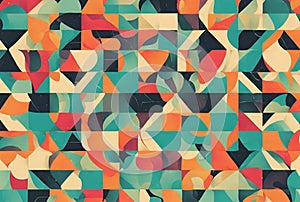 Rustic, Old Retro Style Abstract Geometric Background