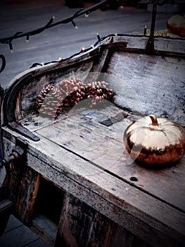 Rustic old sleigh Christmas ornaments