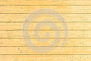 Rustic old yellow colored wood surface background texture