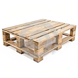 Pallet table isolated on white background