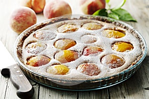 Rustic peach tart