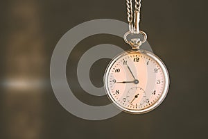 Rustic Pocket Watch. Deadline, Running Out of Time and Urgency.