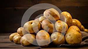 rustic raw potato vegetable