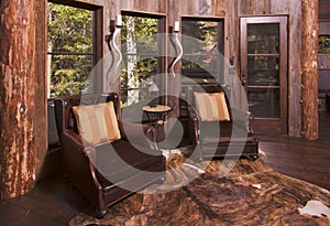 Rustic Reading Room in Rural Setting