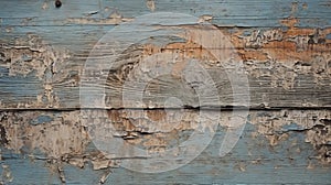 Rustic Realism: Old Wooden Background With Peeling Paint Stock Photo