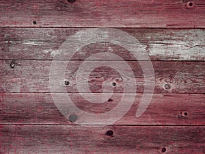 Rustic red weathered barn wood board background