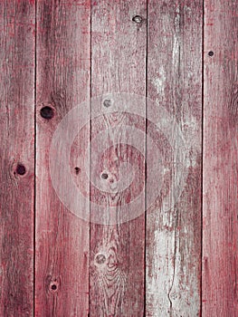 Rustic red weathered barn wood board background