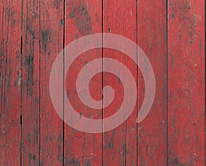 Rustic red wooden table surface