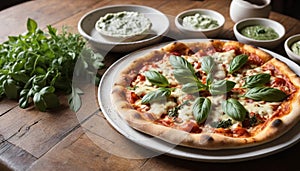 Rustic Pizza and Herb Spread