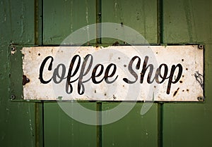 Rustic Retro Coffee Shop Sign