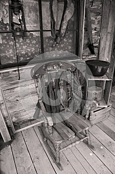 rustic rocking chair circa 19th century