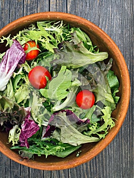 Rustic salad greens