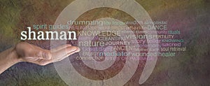 Rustic Shaman Word Coud Banner