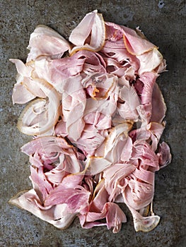 Rustic shaved ham