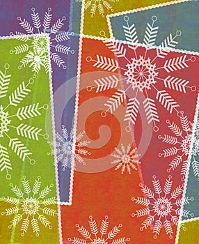 Rustic Snowflake Background