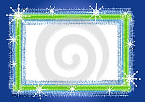 Rustic Snowflake Frame or Border