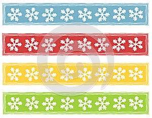 Rustic Snowflake Logos Banners