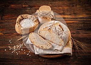 Rustic sourdough bread