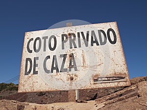 Rustic Spanish Sign photo