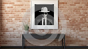 rustic square white frame