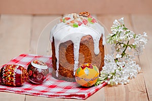 Rustic Still Life Easter Cake with Egg