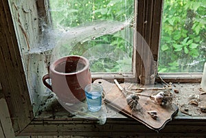 Rustic still life with jug