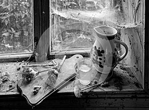 Rustic still life with pitcher