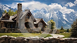 rustic stone home background