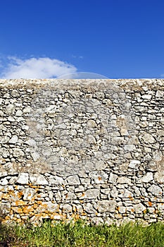 Rustic stone wall