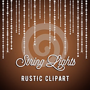 Rustic String Lights Background