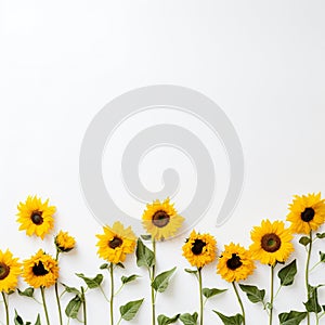 Rustic sunflower border