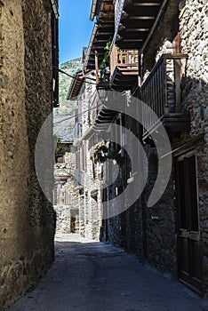 Rustic village of Esterri Aneu, Lleida, Catalonia, Spain photo