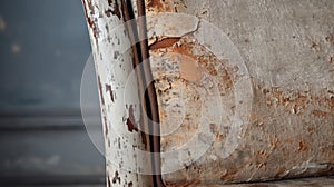 Rustic Vintage Canvas Armchair With Distressed Surfaces