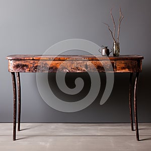 Rustic Vintage Console Table With Drawers Wangechi Mutu Style photo