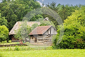 Rustic vintage peaceful country scene