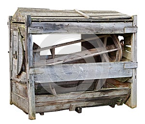 Rustic vintage wood grain cleaner isolated