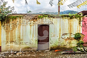 Rustic, weathered house exterior, Central America