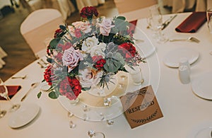 Rustic Wedding reception.