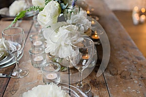 Rustic wedding table