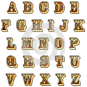 Rustic Western Alphabet