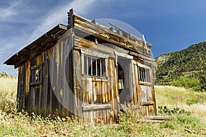 Rustic western wooden sheriff jail cell jailhouse