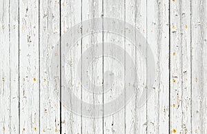 Rustic white colored wood wall background texture