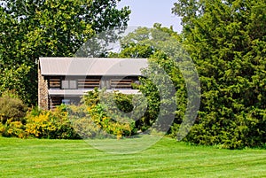 Rustic winery building