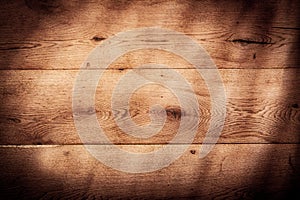 Rustic wood background texture with vignette