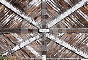 Rustic wood barn door