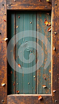 Rustic wood frame, textured surface, isolated , brown, still life, antique