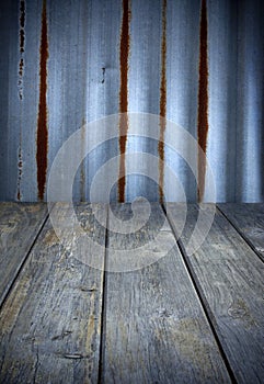 Rustic Wood And Iron Background