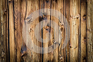 Rustic wood planks background with nice vignetting